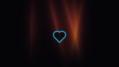 Blue heart shape with light effects on dark background Stock Footage 338227064