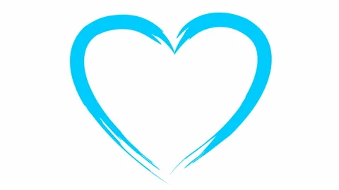 Blue heart white Stock Footage 221403452