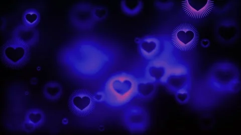 Blue Hearts Animation Loop  Stock Footage 230010301