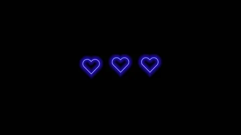 Blue hearts on black background. Stock Footage 158950656