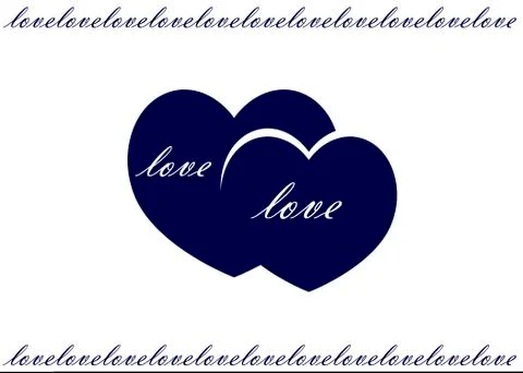 Blue hearts Stock Illustration
