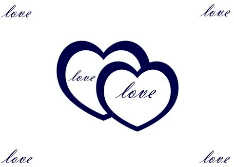 Blue hearts Stock Illustration