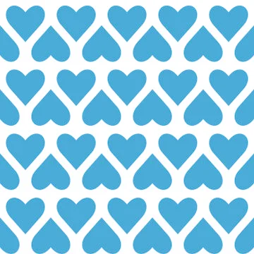 Blue hearts on white background - texture seamless Illustrazione stock