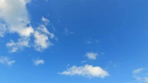 Blue heaven with white clouds hanging on tropical paradise, sky texture Vidéo 126081112