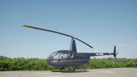 The Blue Helicopter Stock Footage 139142751