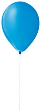 Blue helium balloon on a string isolated with a clipping path Stock Photos