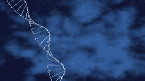 Blue helix human DNA structure ilustracin en 3D 스톡 일러스트