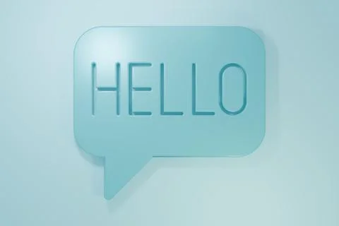 Blue Hello in different languages icon isolated on blue background. Speech .. Stock Illustration