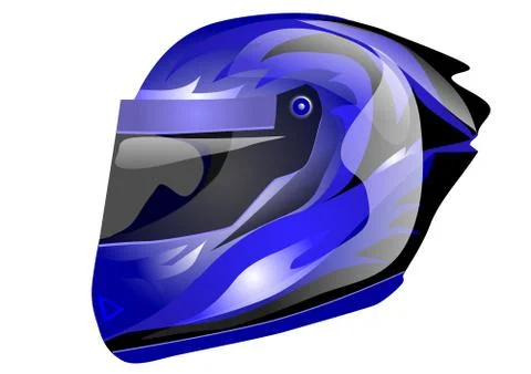 Blue helmet Stock Illustration