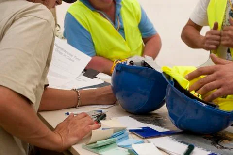 Blue helmet Stock Photos