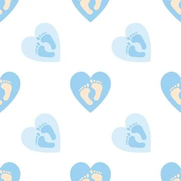 Blue help babies symbol icon isolated seamless pattern on white background Stock Illustration