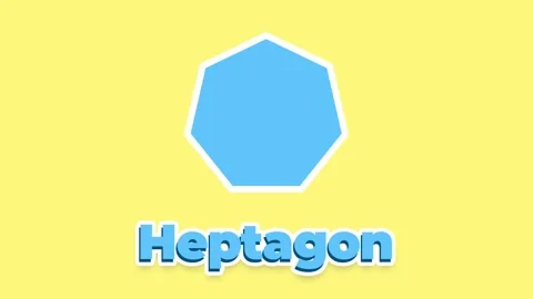 Blue Heptagon and text animation on a colorful background. Stock Footage 155147950