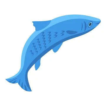 Blue herring icon isometric vector. Ocean fish Stock Illustration