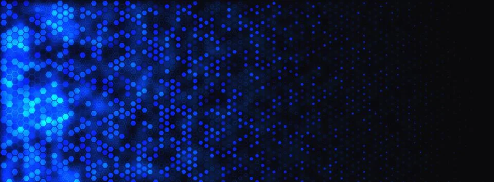 Blue Hex Background Digital Hexagon Pattern Abstract Gradient Texture for AI Illustrazione stock