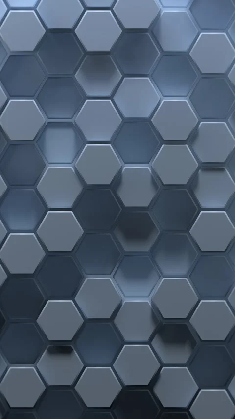 Blue Hex Wall Vertical Stockbeeldmateriaal 311173296