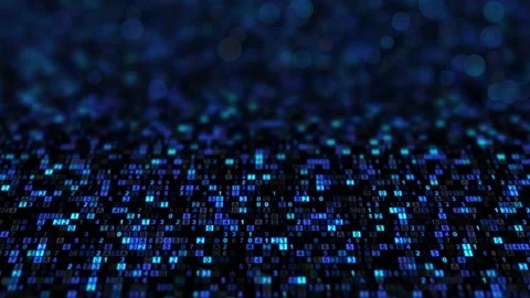 Blue hexadecimal big data digital code. Stock Footage 151650122