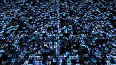 Blue hexadecimal big data digital code. Futuristic information technology 스톡 일러스트