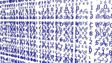 Blue Hexadecimal Codes Stock Illustration
