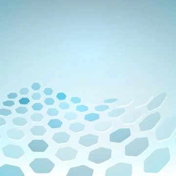 Blue Hexagon abstract background Stock Illustration