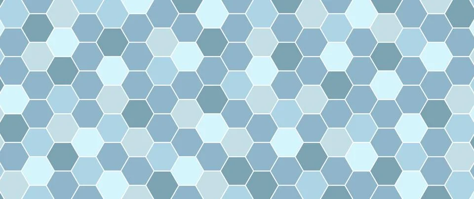 Blue hexagon abstract technology background with white line under hexagon. .. Illustrazione stock