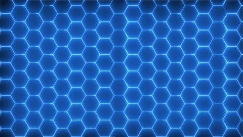 Blue hexagon animated background Stock Footage 294689430