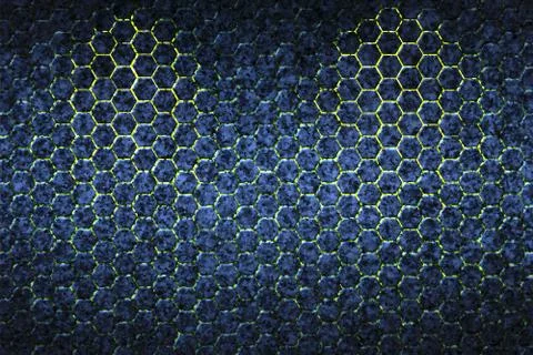 Blue hexagon background and texture. Stock Illustration
