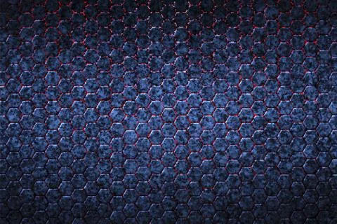 Blue hexagon background and texture. Stock Illustration
