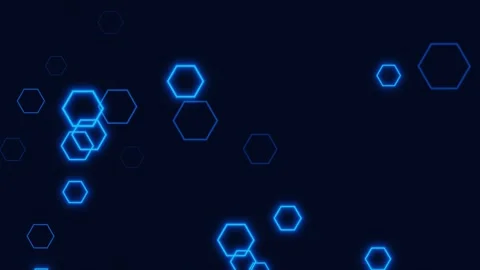 Blue Hexagon Background Stock Footage 284666647
