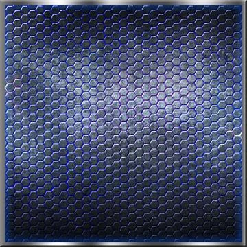 Blue hexagon background with real texture. Stock Illustration