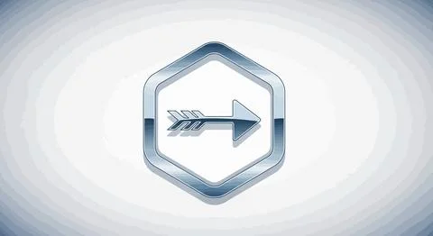 Blue hexagon fish icon with gradient background Stock-Illustration