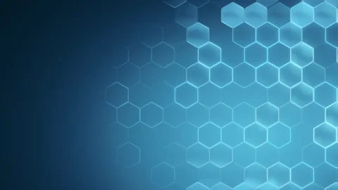 Blue Hexagon Grid Abstract Technology Background Stock Footage 327157364