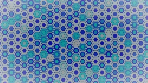 Blue Hexagon Grid Background Stock Footage 93248926