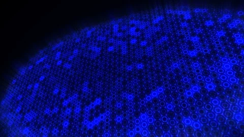 Blue Hexagon Grid Stock Footage 89636555