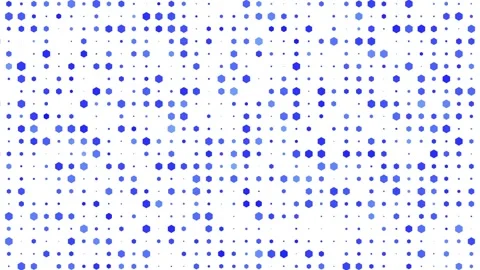 Blue Hexagon Grid Random Scaling 4K Seamless Loop White Video stock 334028894