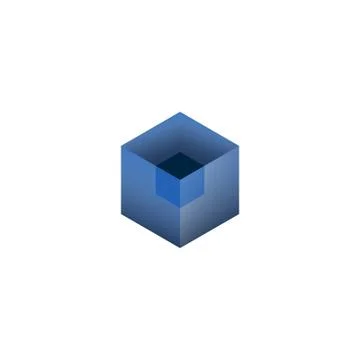 Blue hexagon Stock Illustration