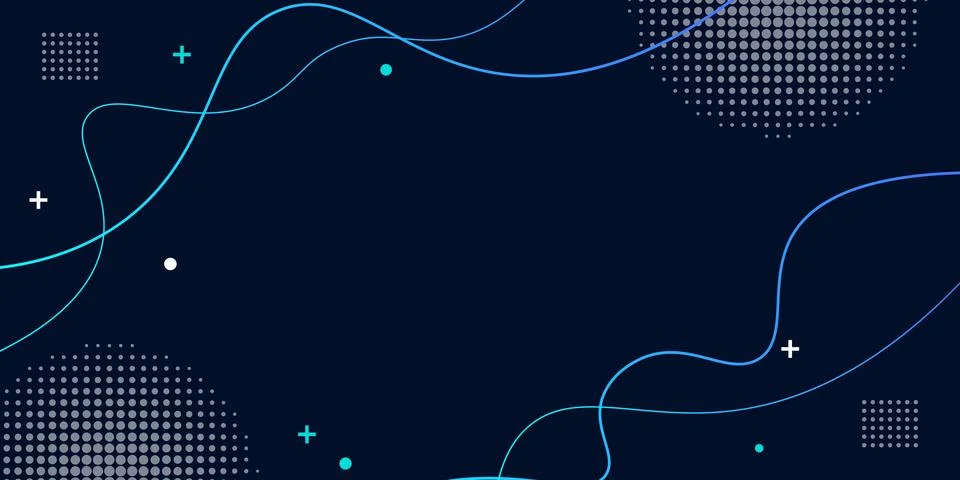 Blue hexagon lines background. Stock Illustration