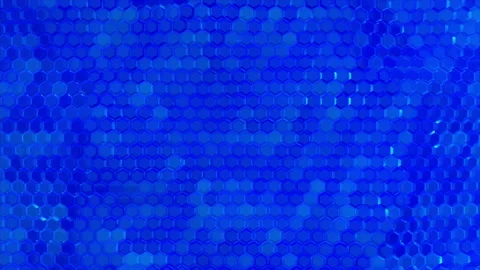 Blue hexagon or honeycomb shield Stock Footage 130424625