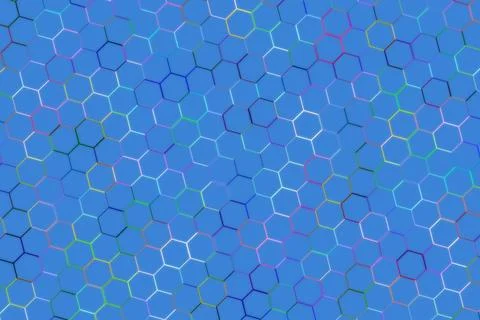 Blue hexagon pattern background with geometric shapes 스톡 일러스트