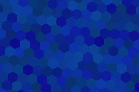 Blue hexagon pattern background with geometric shapes Stock-Illustration