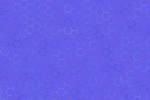 Blue hexagon pattern background with glowing lines Stock Illustration