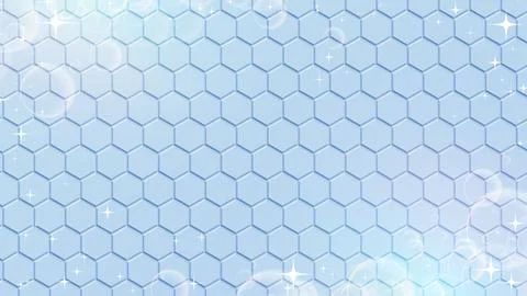 Blue hexagon pattern background. Stock Illustration