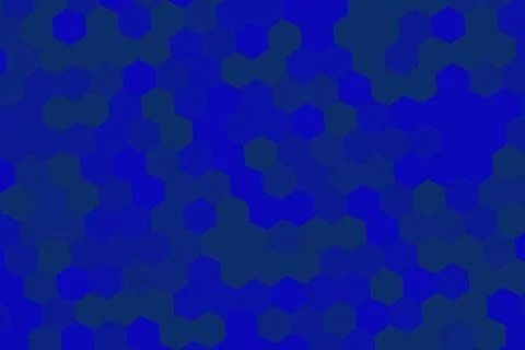 Blue hexagon pattern on dark background for design Stock Photos