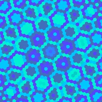 Blue hexagon pattern Stock Illustration