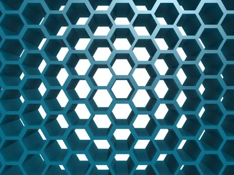 Blue hexagon pattern Stock Illustration
