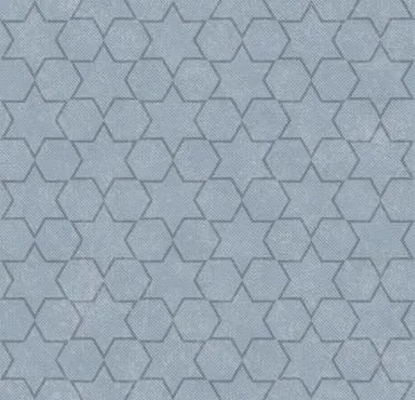 Blue hexagon patterned textured fabric background Stock Illustration