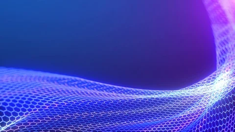 Blue hexagon technology animation 1 库存影片 123432567