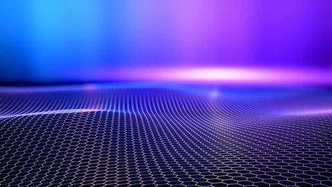 Blue hexagon technology animation 3 库存影片 123432550