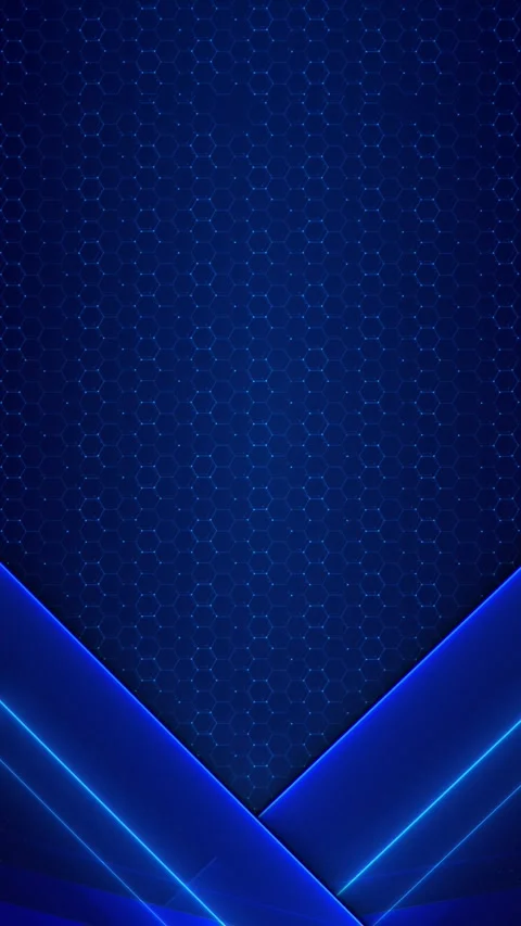 Blue hexagon technology frame glowing diagonal borders, honeycomb pattern, Stock Footage 340479740
