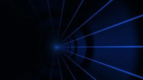 Blue Hexagon Tunnel Perspective Background Seamless Loop Stock Footage 341774898