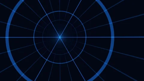 Blue hexagon tunnel perspective background for video use Stock Footage 341819103